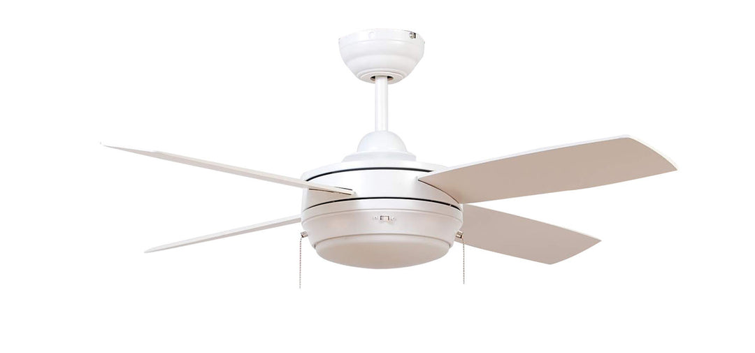 Craftmade Laval 44 LAV44MWW4LK-LED Ceiling Fan 44 - Matte White, Matte White/Matte White/