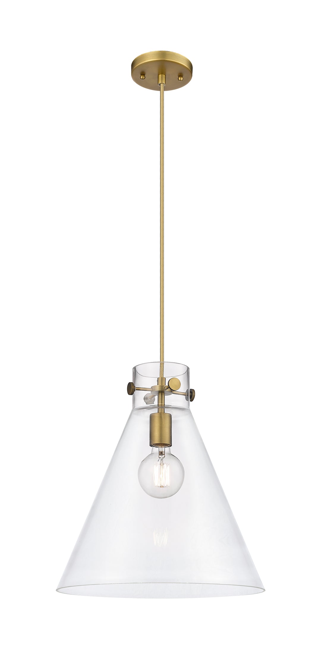 Innovations Downtown Urban 410-1PL-BB-G411-14CL Pendant Light - Brushed Brass