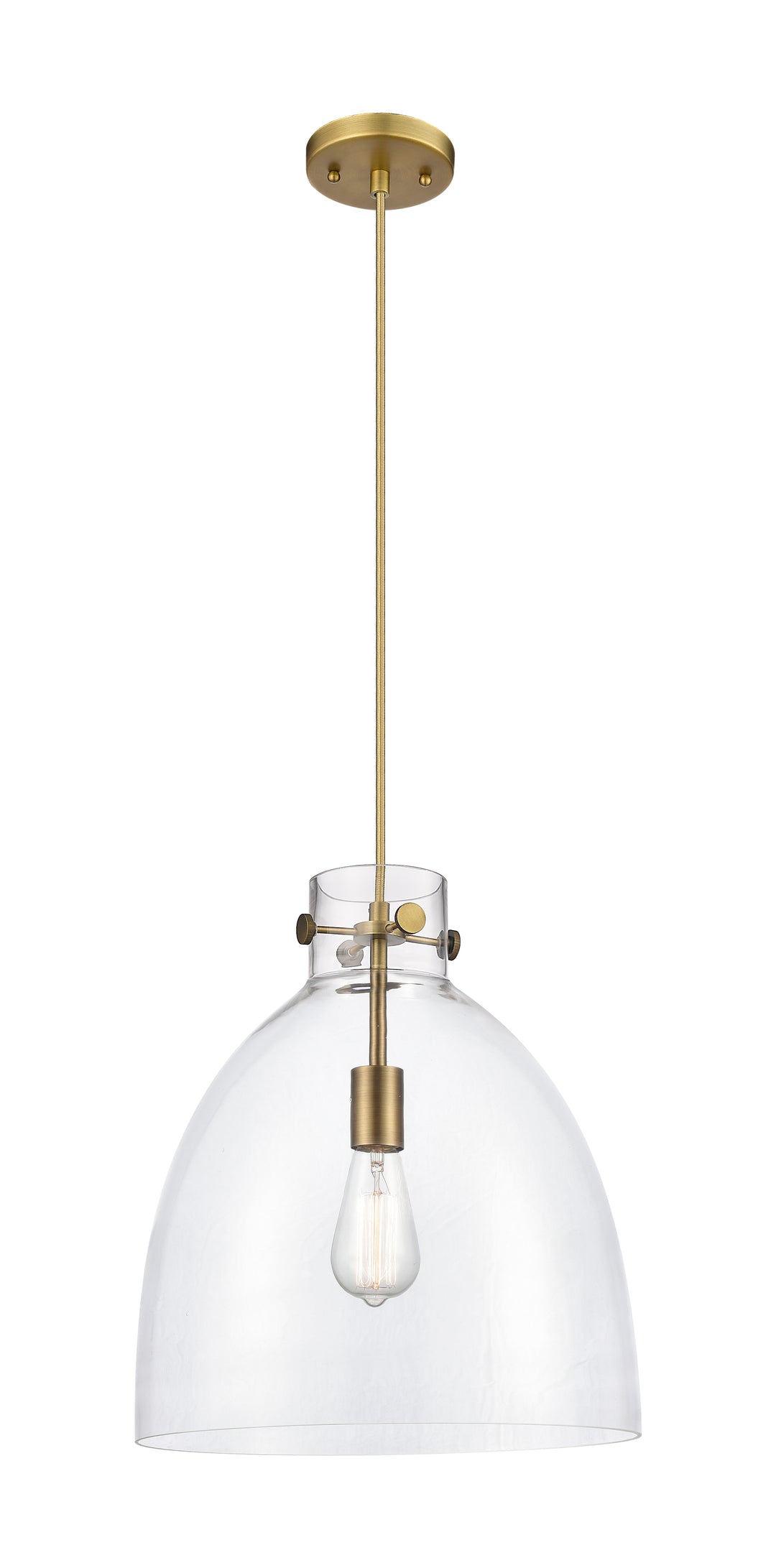 Innovations Downtown Urban 410-1PL-BB-G412-14CL Pendant Light - Brushed Brass