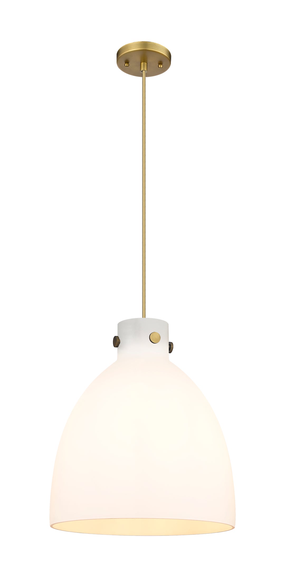 Innovations Downtown Urban 410-1PL-BB-G412-14WH Pendant Light - Brushed Brass
