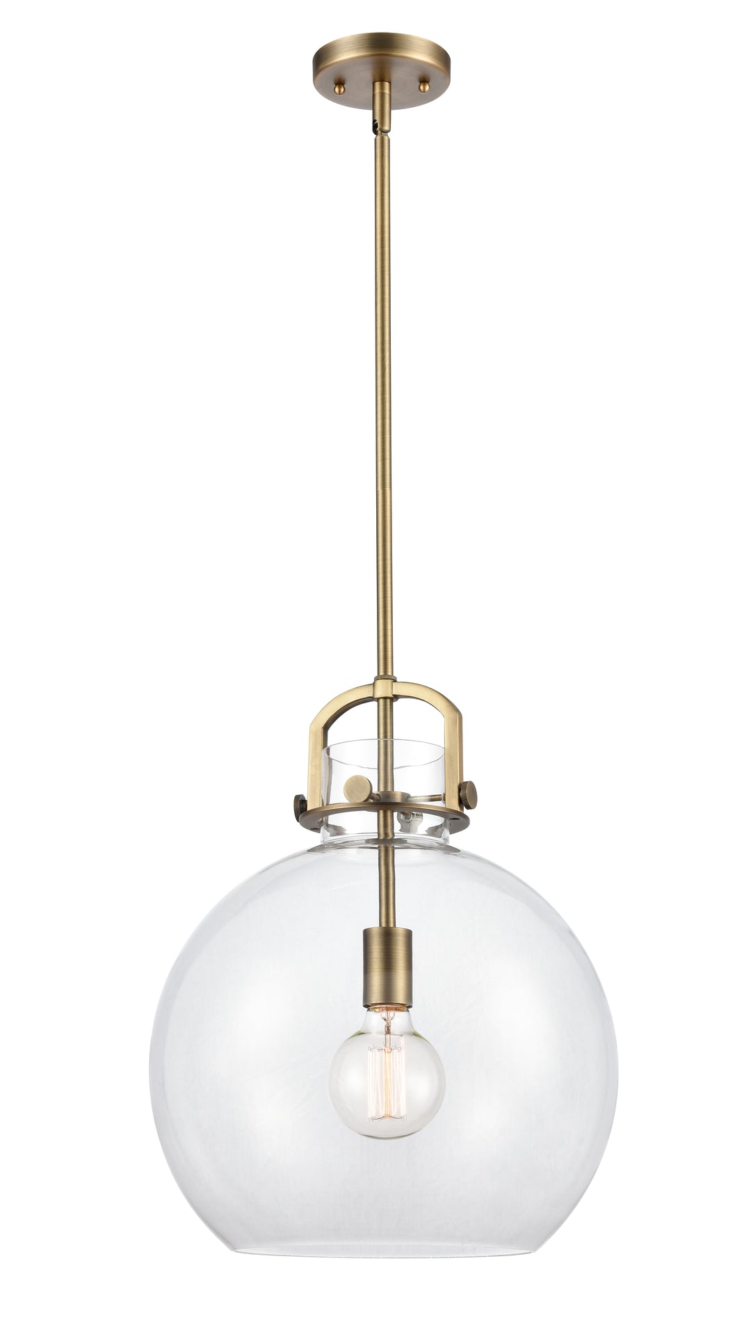 Innovations Downtown Urban 410-1SL-BB-G410-14CL Pendant Light - Brushed Brass