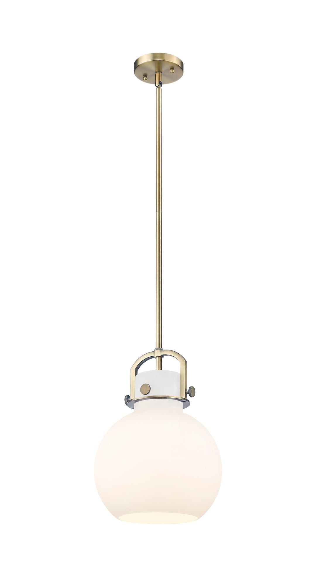 Innovations Newton 410-1SM-BB-G410-10WH Pendant Light - Brushed Brass