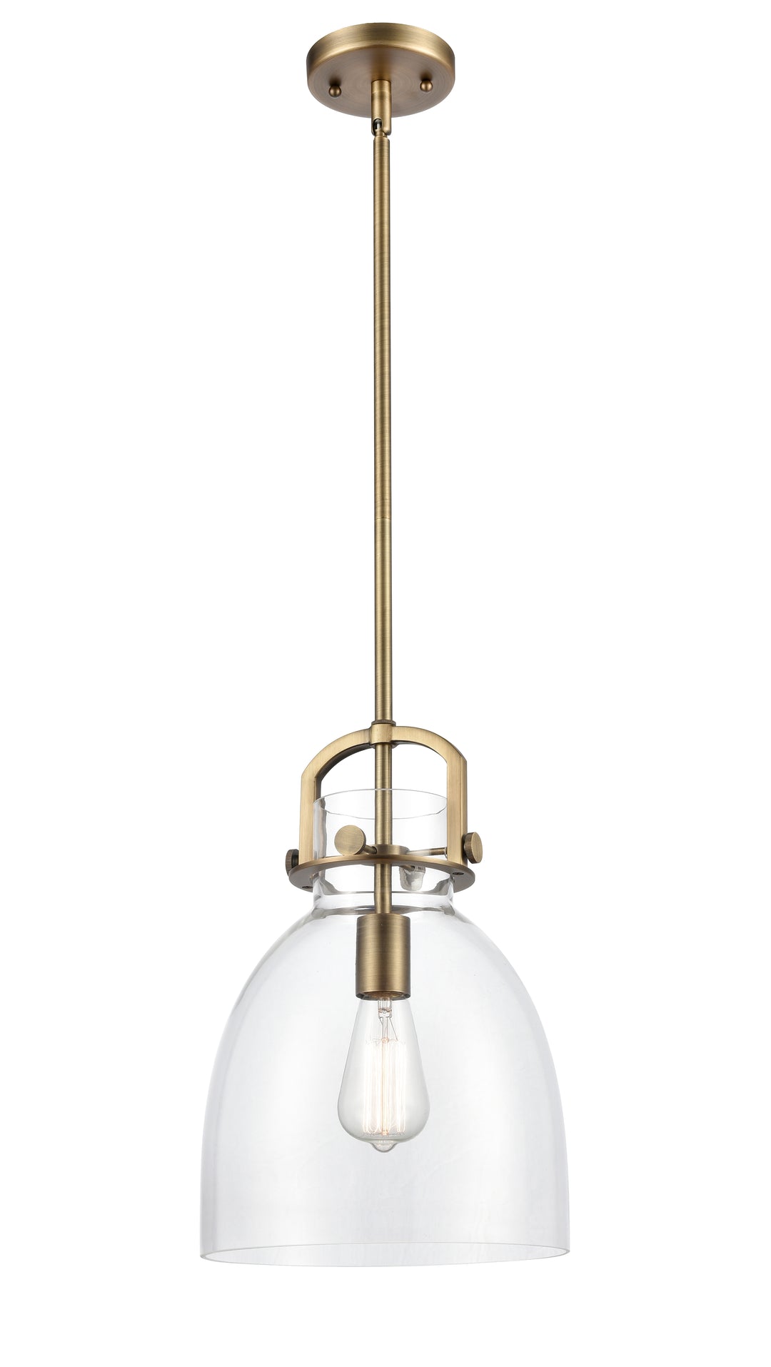 Innovations Downtown Urban 410-1SM-BB-G412-10CL Pendant Light - Brushed Brass