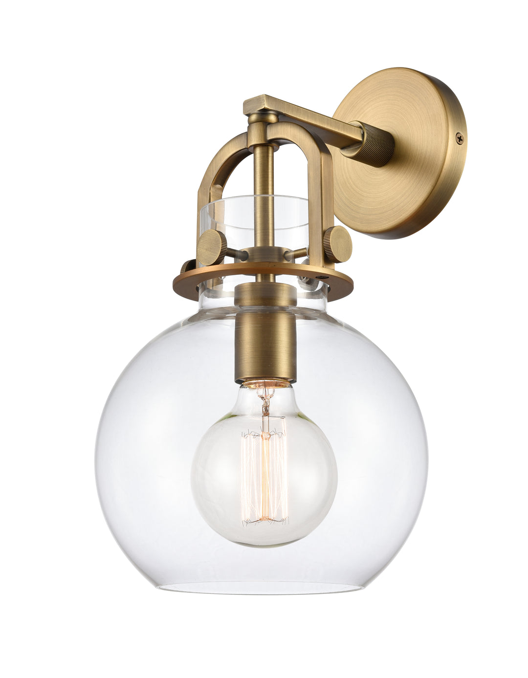 Innovations Downtown Urban 410-1W-BB-G410-8CL Wall Sconce Light - Brushed Brass