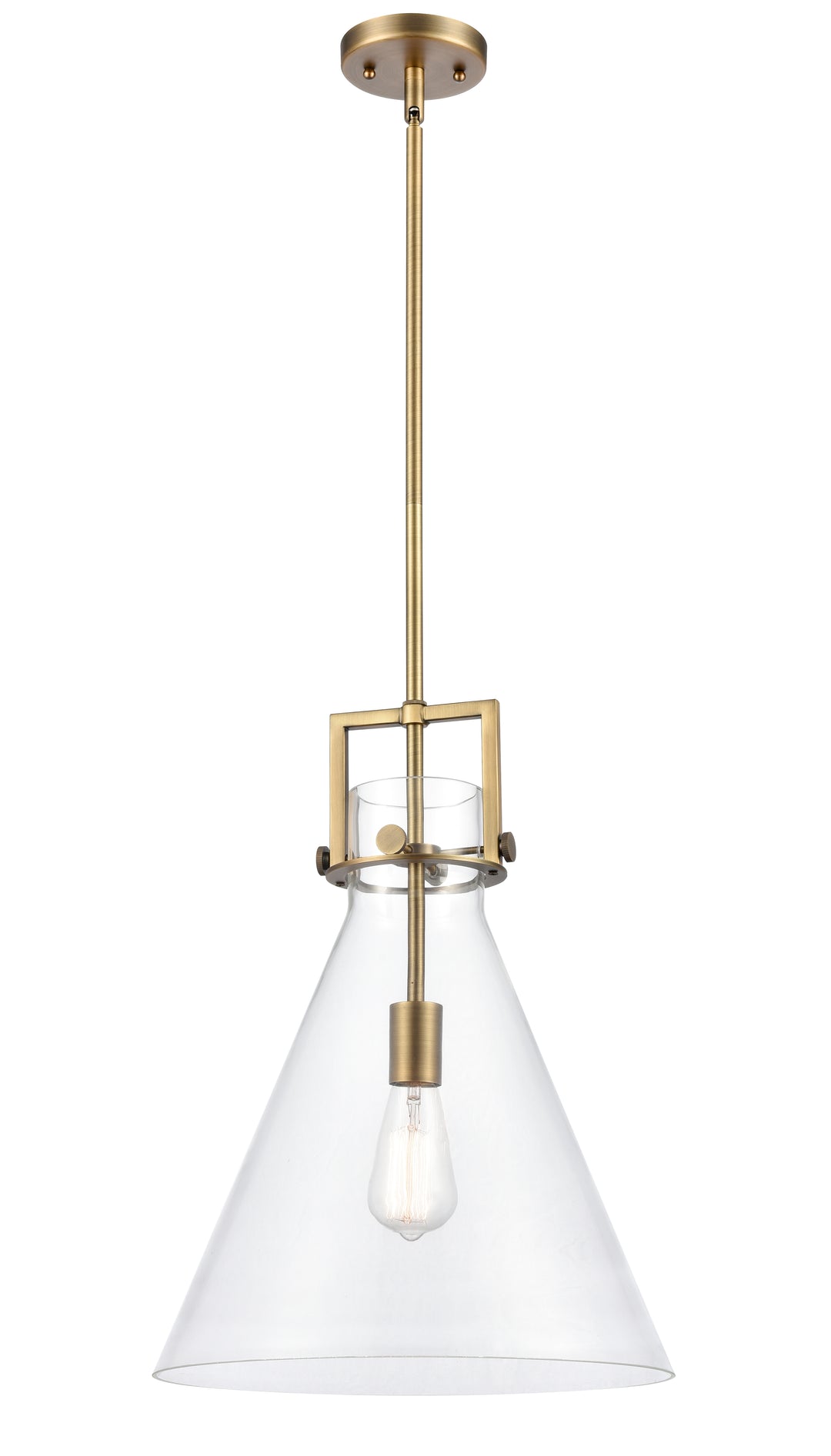 Innovations Downtown Urban 411-1SL-BB-G411-14CL Pendant Light - Brushed Brass