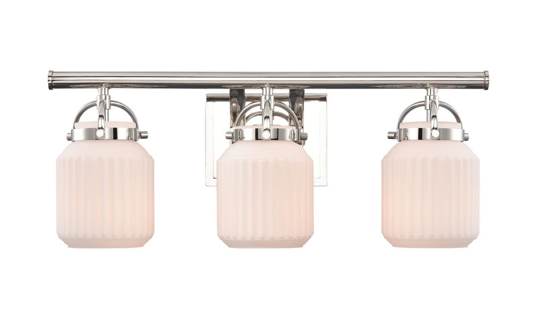 Innovations Downtown Urban 416-3W-PN-G416-6WH Bath Vanity Light 22 in. wide - Polished Nickel
