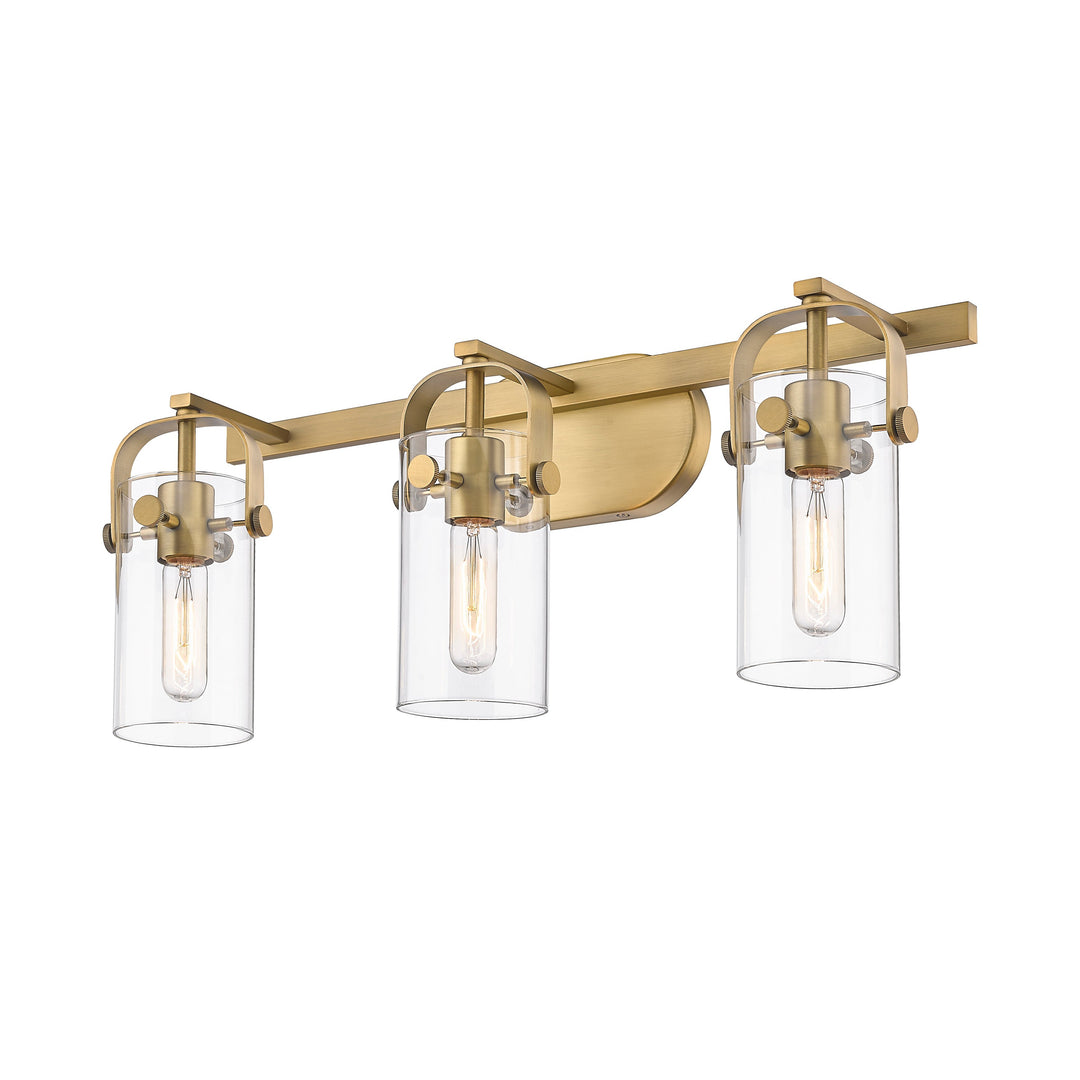 Innovations Downtown Urban 423-3W-BB-G423-7CL Bath Vanity Light 25 in. wide - Brushed Brass
