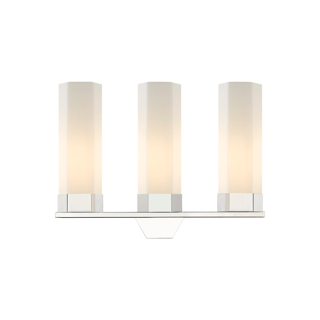 Innovations Downtown Urban 427-3W-PN-G427-14WH Bath Vanity Light 22 in. wide - Polished Nickel