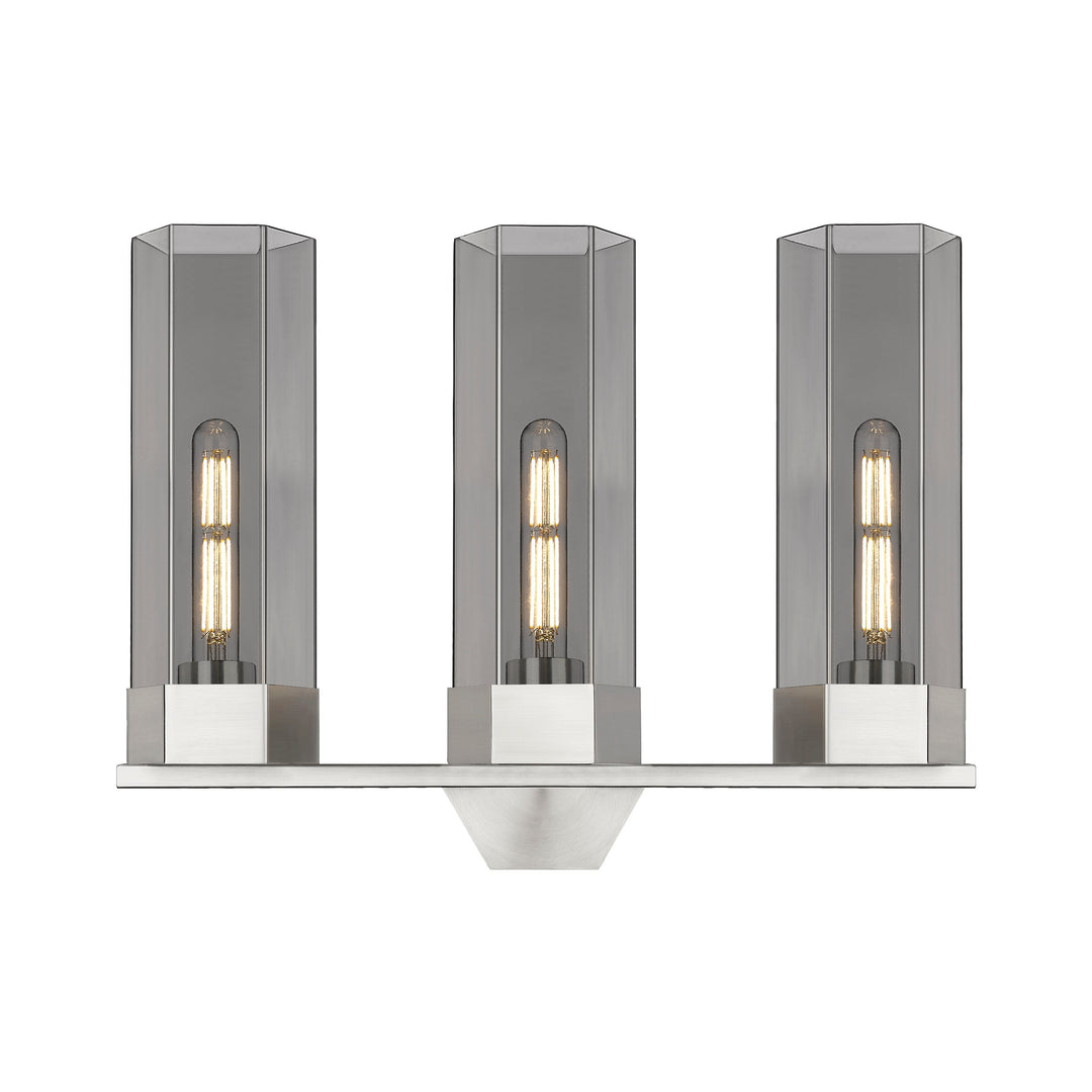 Innovations Downtown Urban 427-3W-SN-G427-14SM Bath Vanity Light 22 in. wide - Satin Nickel