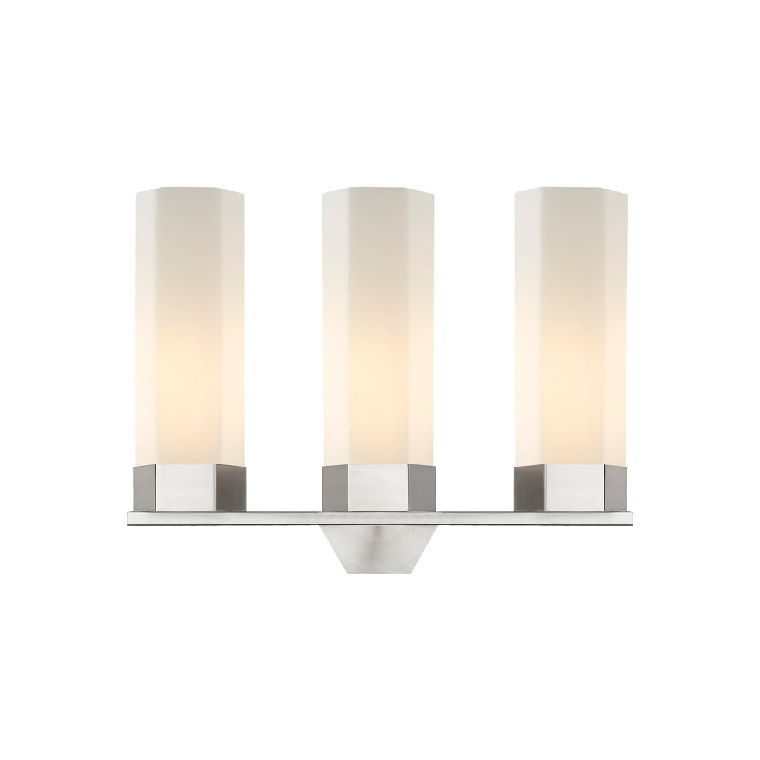 Innovations Downtown Urban 427-3W-SN-G427-14WH Bath Vanity Light 22 in. wide - Satin Nickel