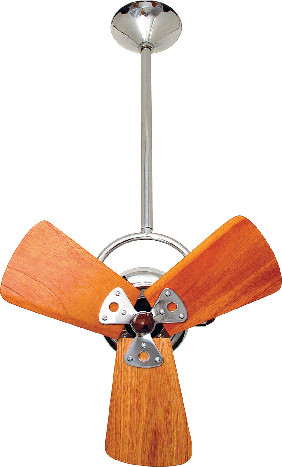 Matthews Fan Company Bianca Direcional BD-CR-WD-DAMP Ceiling Fan 16 - Polished Chrome, Mahogany/