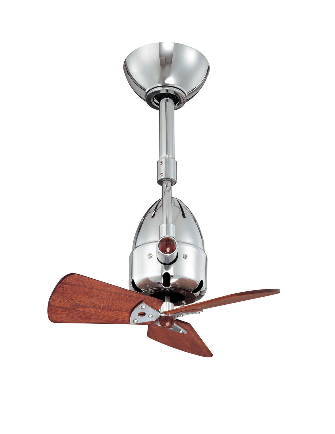 Matthews Fan Company Diane DI-CR-WD Ceiling Fan 16 - Polished Chrome, Mahogany Tone/