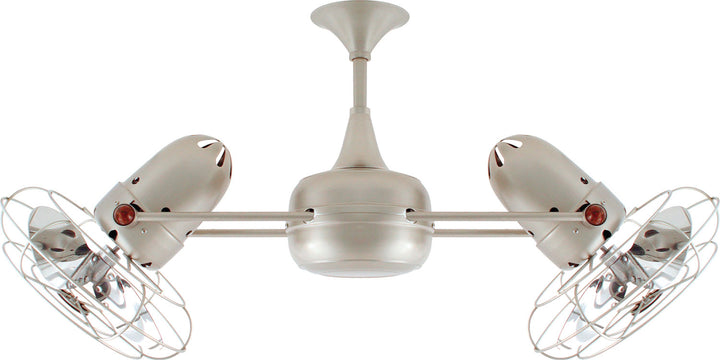 Matthews Fan Company Duplo-Dinamico DD-BN-MTL-DAMP Ceiling Fan 13 - Brushed Nickel, Brushed Nickel/
