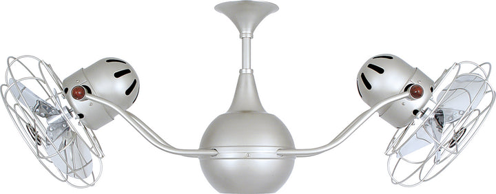 Matthews Fan Company Vent-Bettina VB-BN-MTL-DAMP Ceiling Fan 13 - Brushed Nickel, Brushed Nickel/