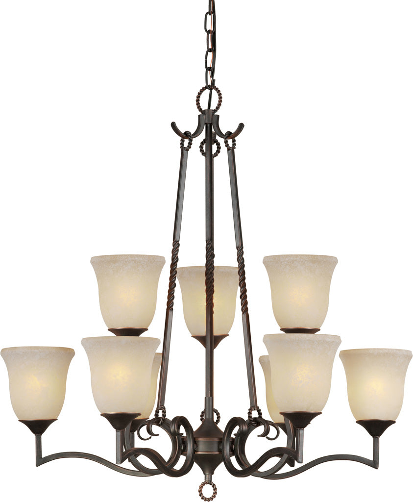 Forte 2533-09-64 Chandelier Light - Bordeaux