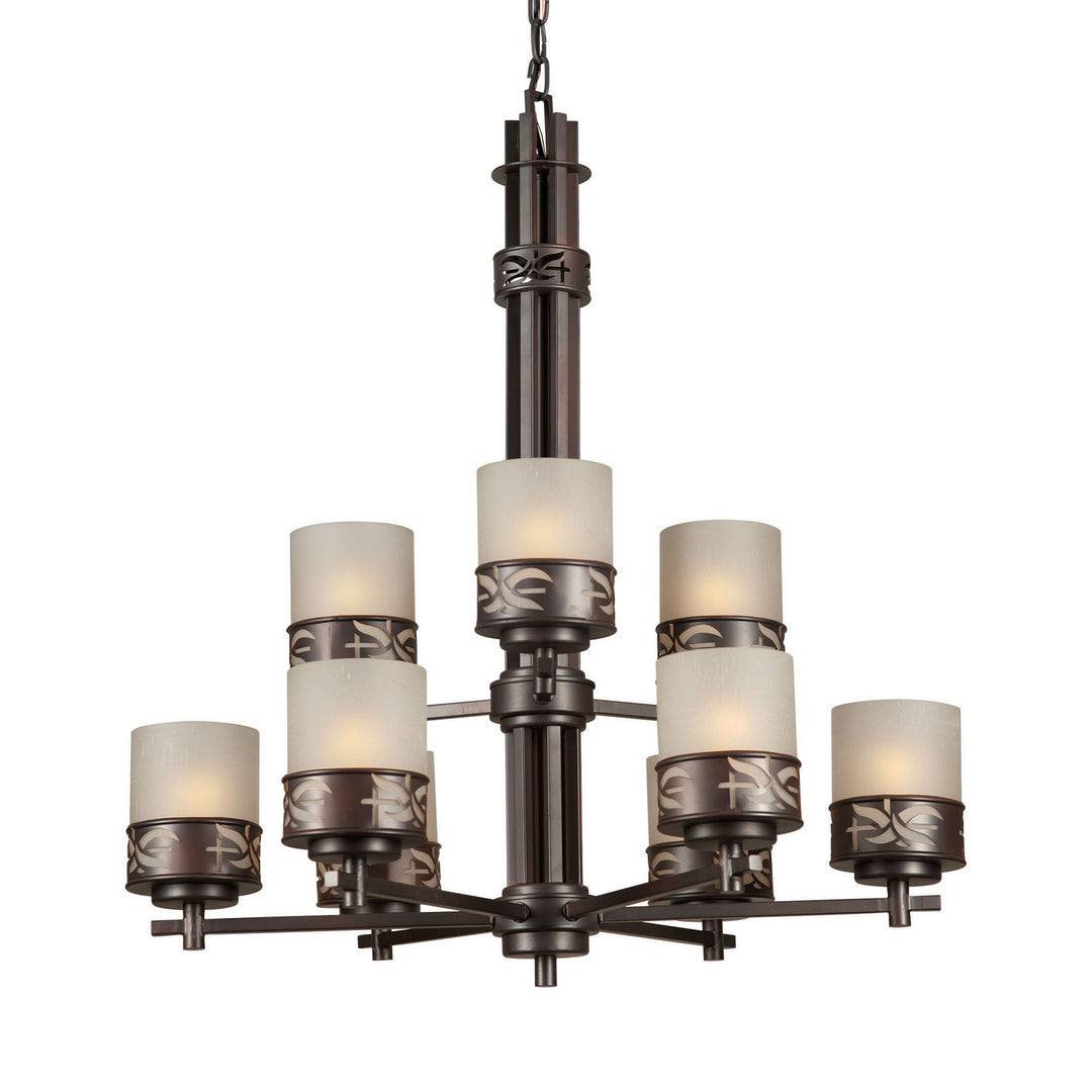 Forte 2534-09-32 Chandelier Light - Antique Bronze