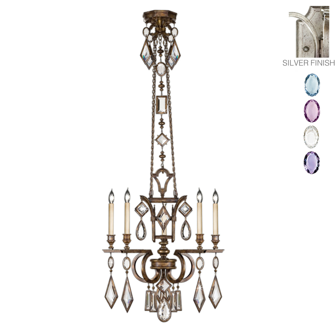 Fine Art Encased Gems 719440-1ST Chandelier Light - Silver