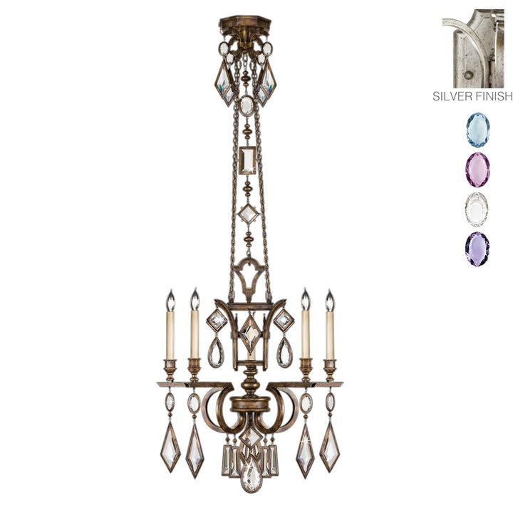 Fine Art Encased Gems 719440-1ST Chandelier Light - Silver