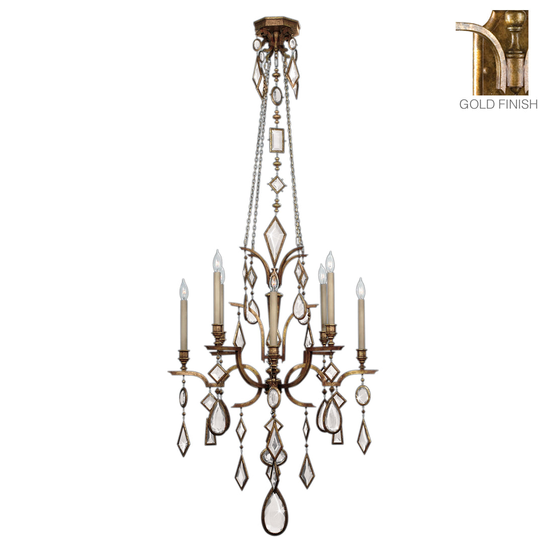 Fine Art Encased Gems 725640-3ST Chandelier Light - Gold