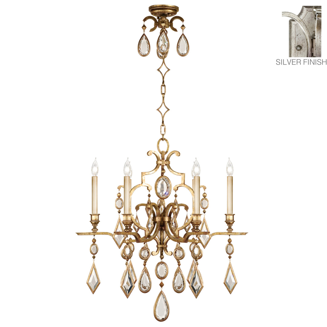 Fine Art Encased Gems 729440-3ST Chandelier Light - Silver