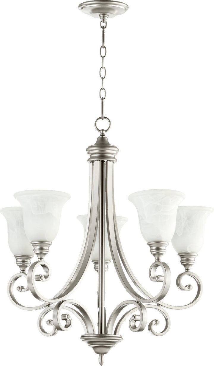 Quorum Bryant 6154-5-64 Chandelier Light - Classic Nickel