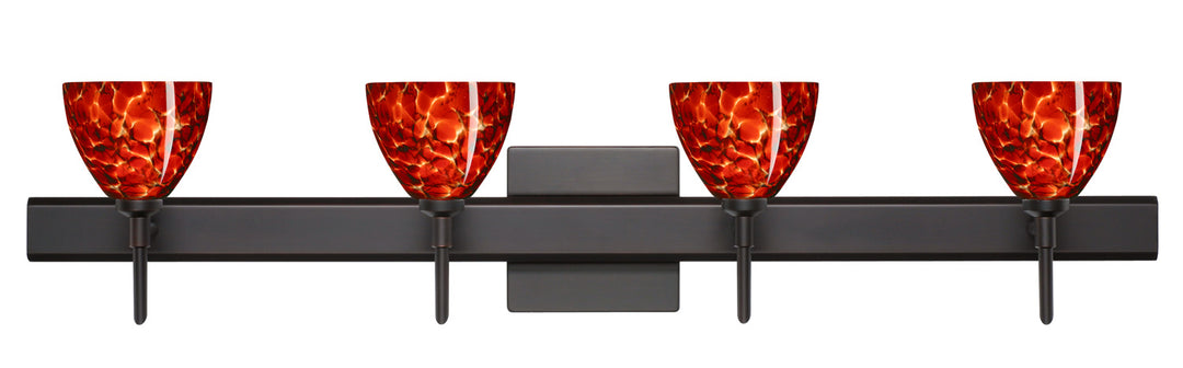 Besa Divi 4SW-185841-BR-SQ Bath Vanity Light 31 in. wide - Bronze