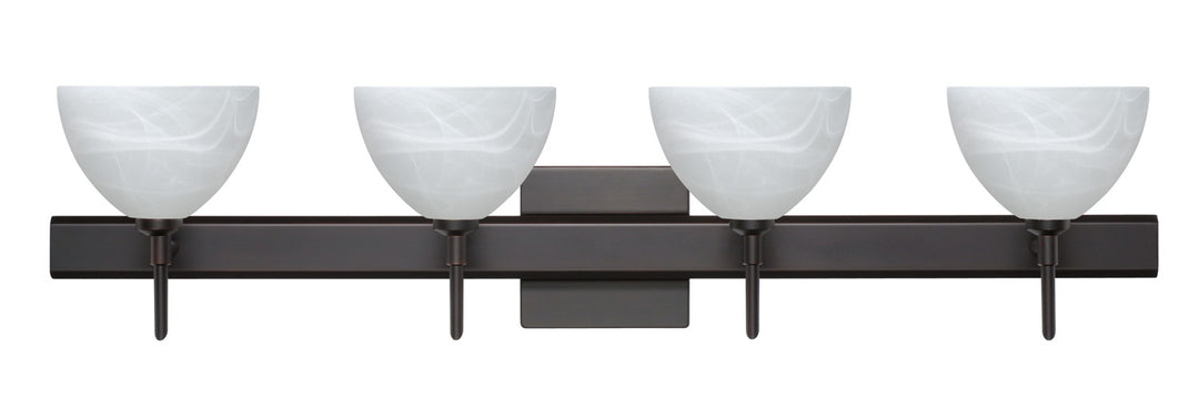 Besa Brella 4SW-467952-BR-SQ Bath Vanity Light 31 in. wide - Bronze