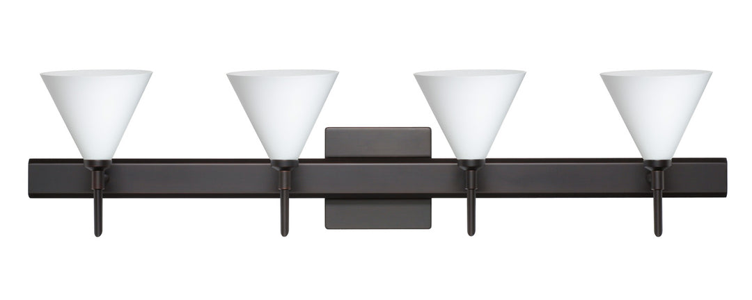 Besa Kani 4SW-512107-BR-SQ Bath Vanity Light 31 in. wide - Bronze