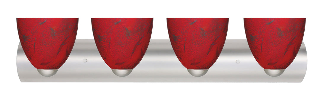 Besa Sasha 4WZ-7572MA-LED-SN Bath Vanity Light 31 in. wide - Satin Nickel