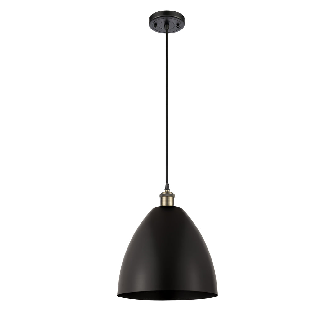 Innovations Ballston 516-1P-BAB-MBD-12-BK Pendant Light - Black Antique Brass