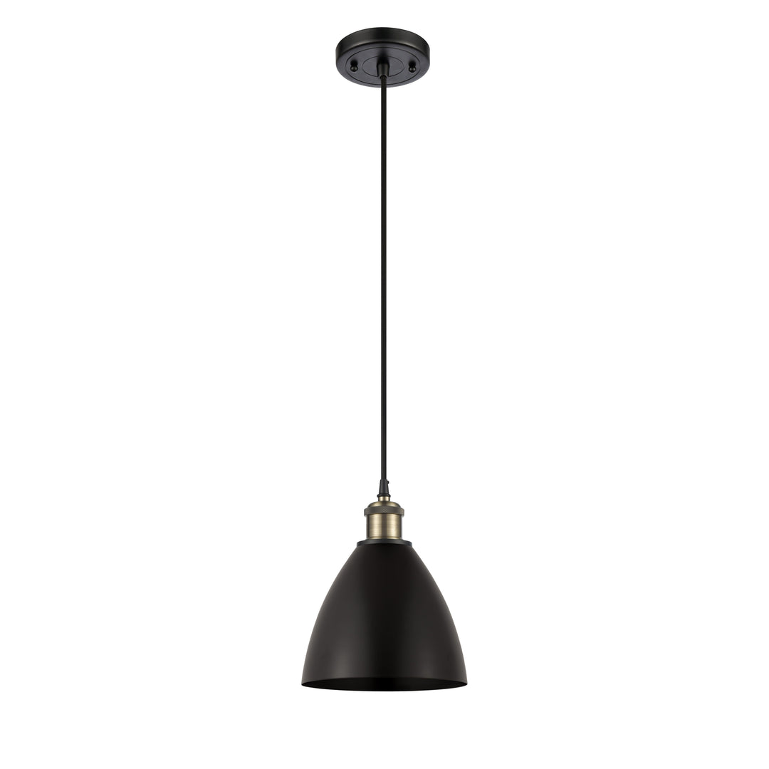 Innovations Ballston 516-1P-BAB-MBD-75-BK Pendant Light - Black Antique Brass
