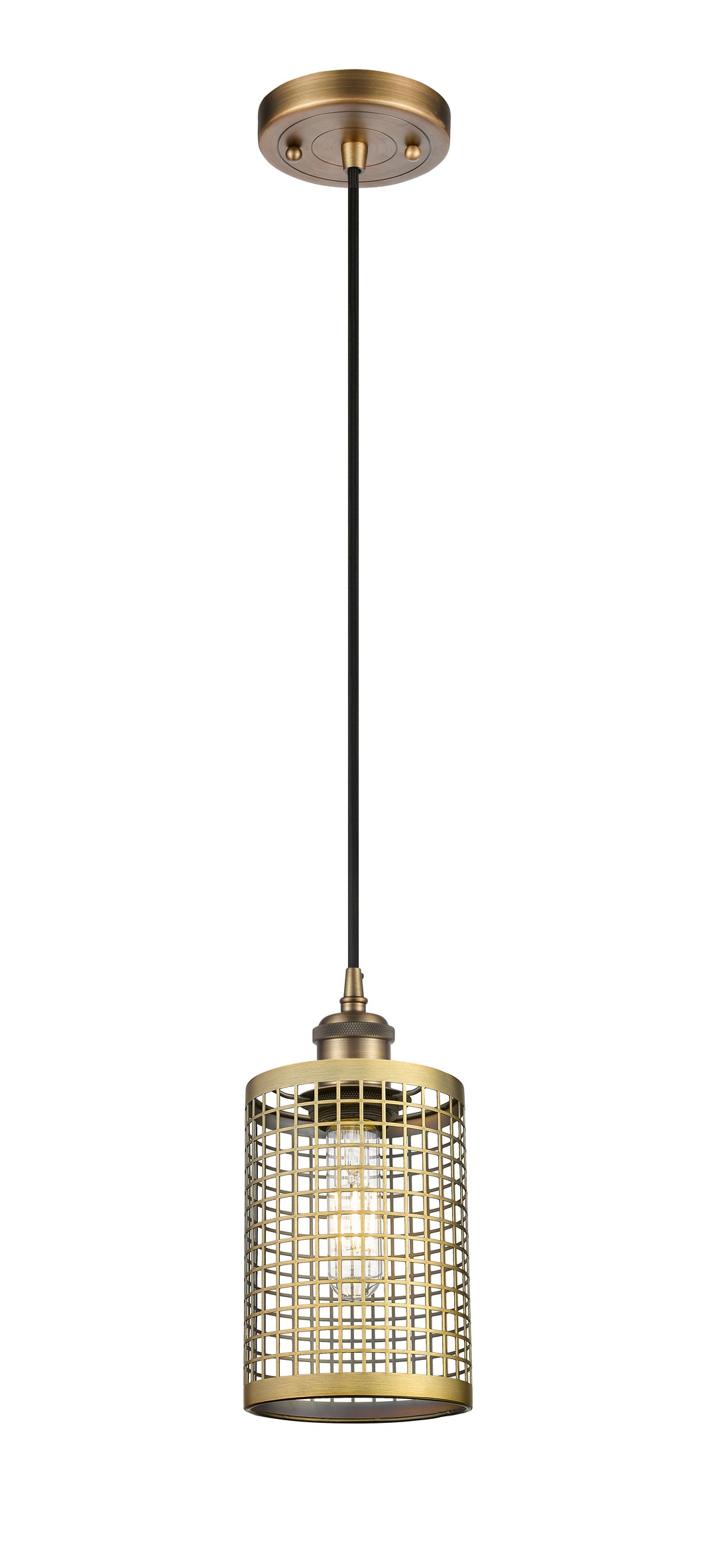 Innovations Downtown Urban 516-1P-BB-M18-BB Pendant Light - Brushed Brass