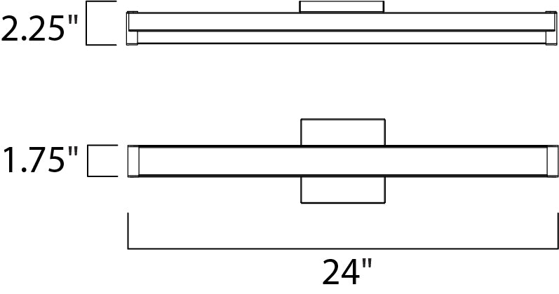 Maxim Spec 52002BK Bath Vanity Light 24 in. wide - Black