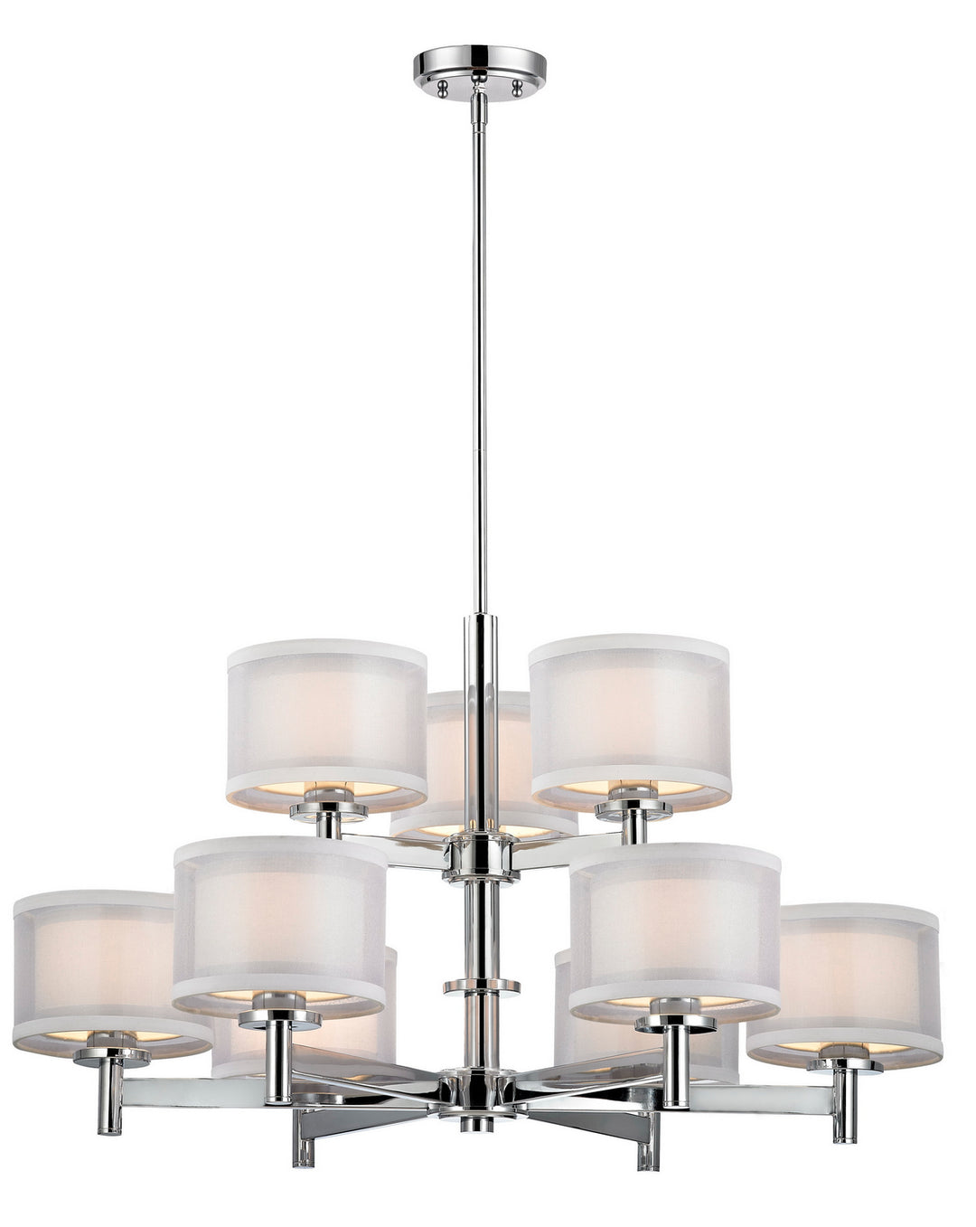 Dolan Designs Double Organza 1272-26 Chandelier Light - Chrome