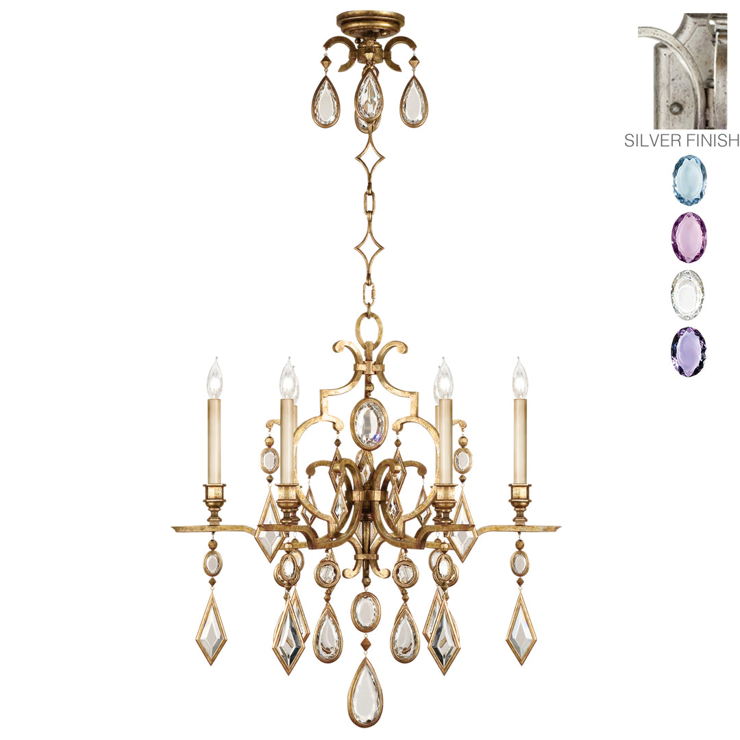 Fine Art Encased Gems 729440-1ST Chandelier Light - Silver