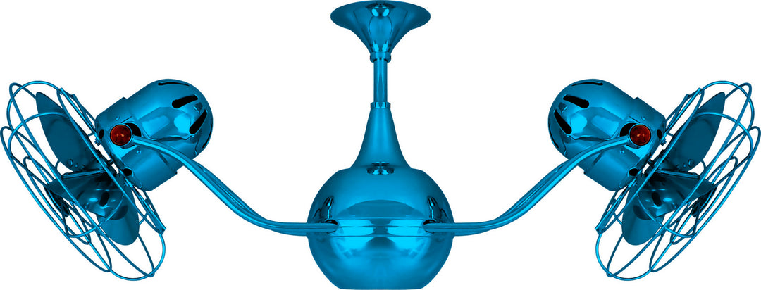 Matthews Fan Company Vent-Bettina VB-LTBLUE-MTL Ceiling Fan 42 - Light Blue, Agua Marinha/