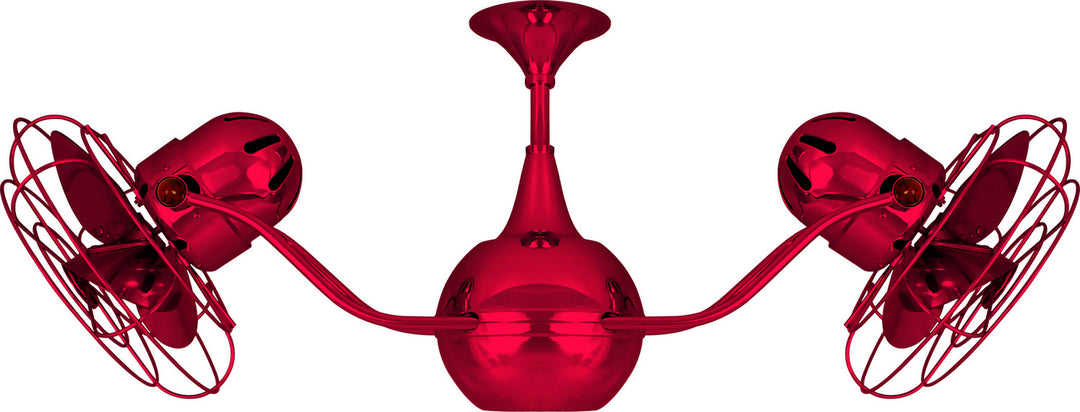 Matthews Fan Company Vent-Bettina VB-RED-MTL Ceiling Fan 42 - Red, Rubi/