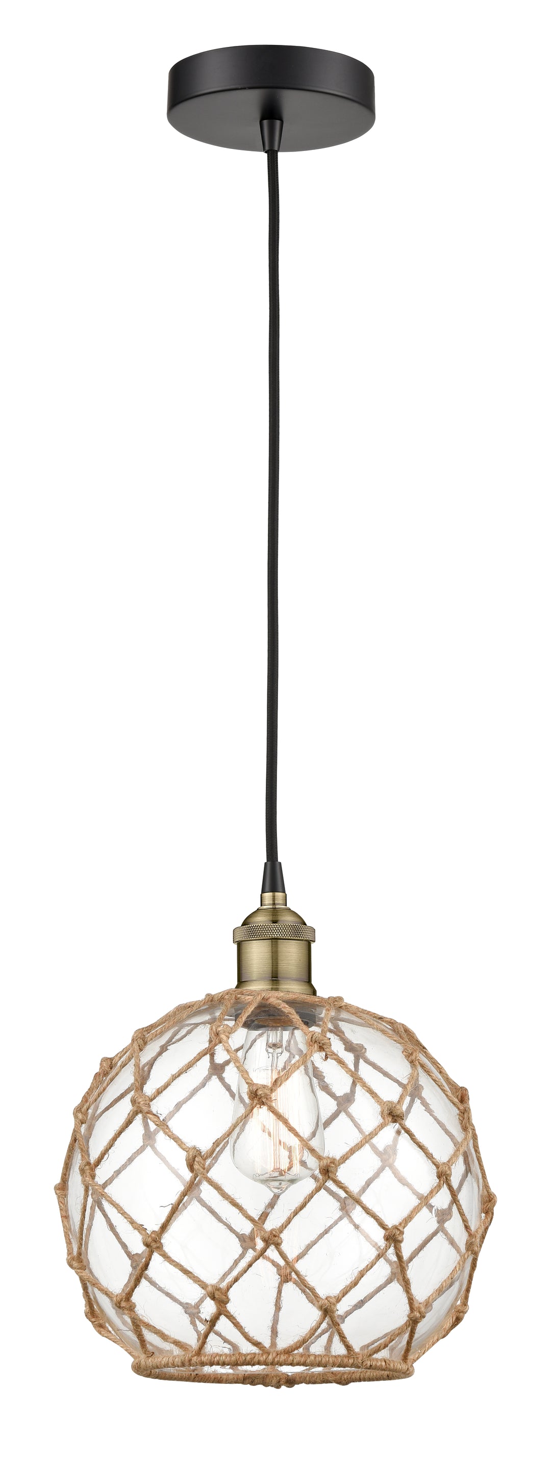 Innovations Downtown Urban 616-1P-BAB-G122-10RB Pendant Light - Black Antique Brass