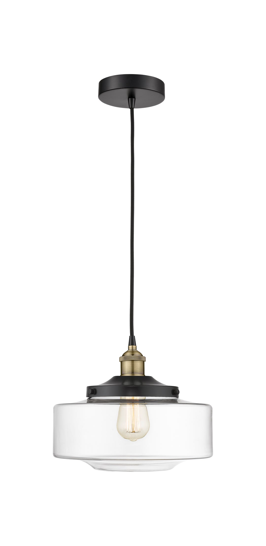 Innovations Downtown Urban 616-1PH-BAB-G692-12 Pendant Light - Black Antique Brass