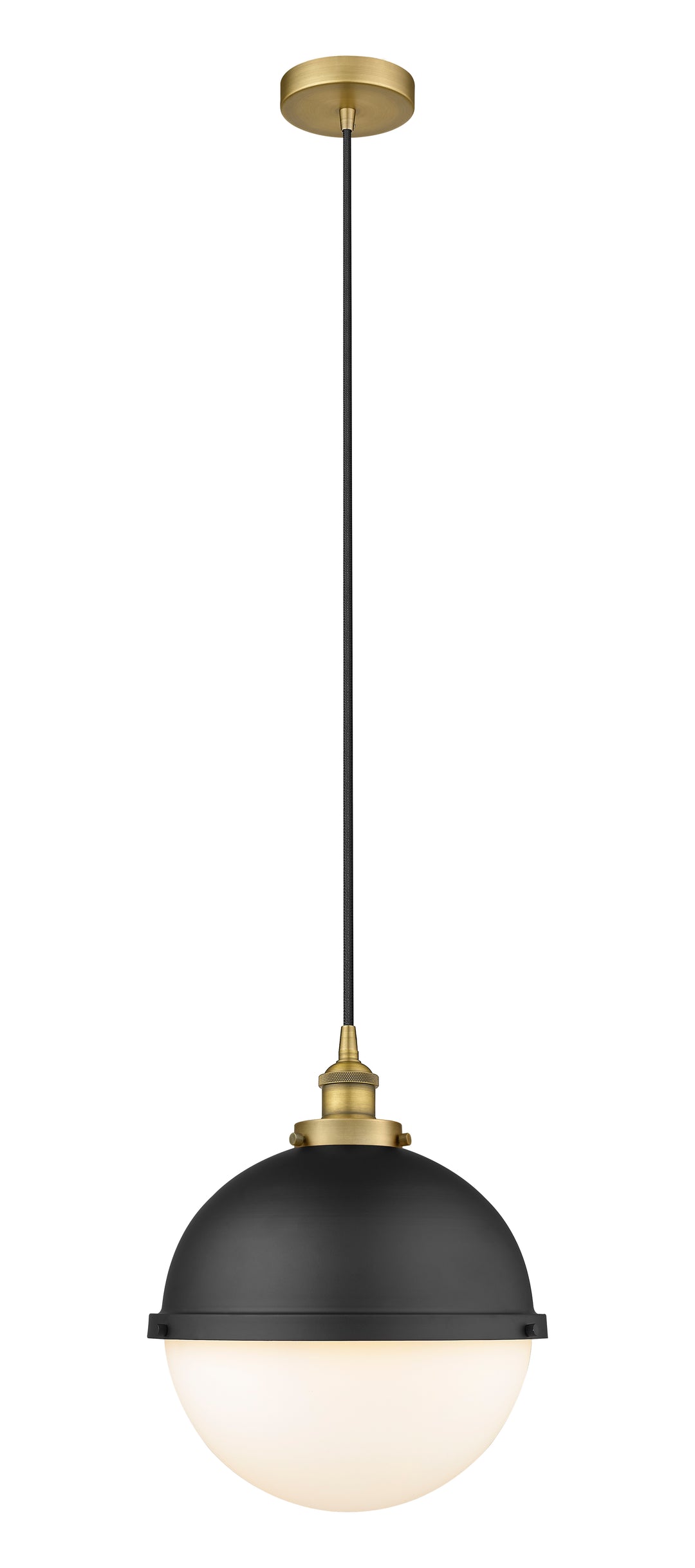 Innovations Downtown Urban 616-1PH-BB-HFS-121-BK Pendant Light - Brushed Brass