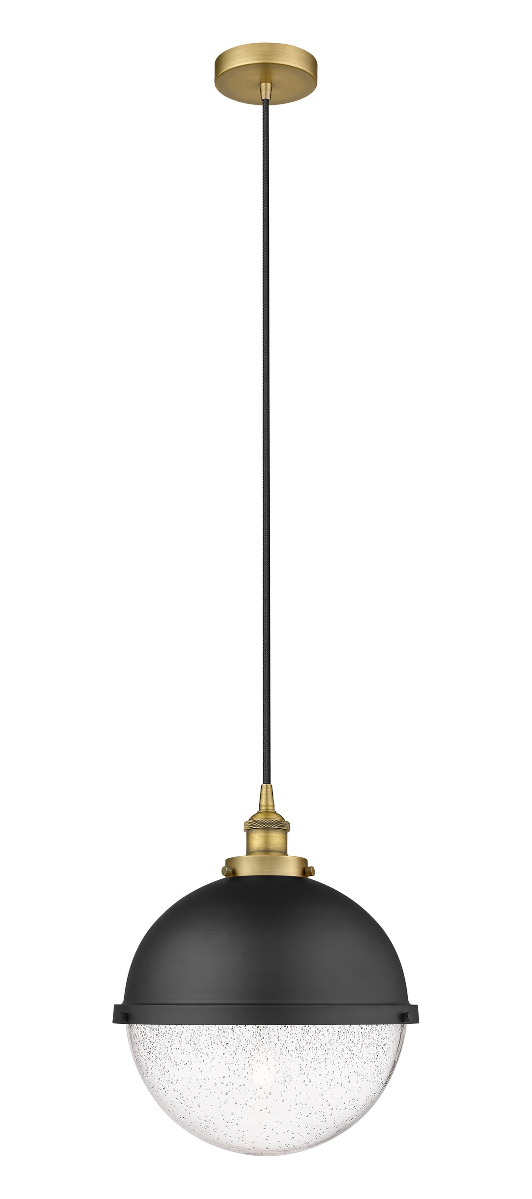 Innovations Downtown Urban 616-1PH-BB-HFS-124-BK Pendant Light - Brushed Brass