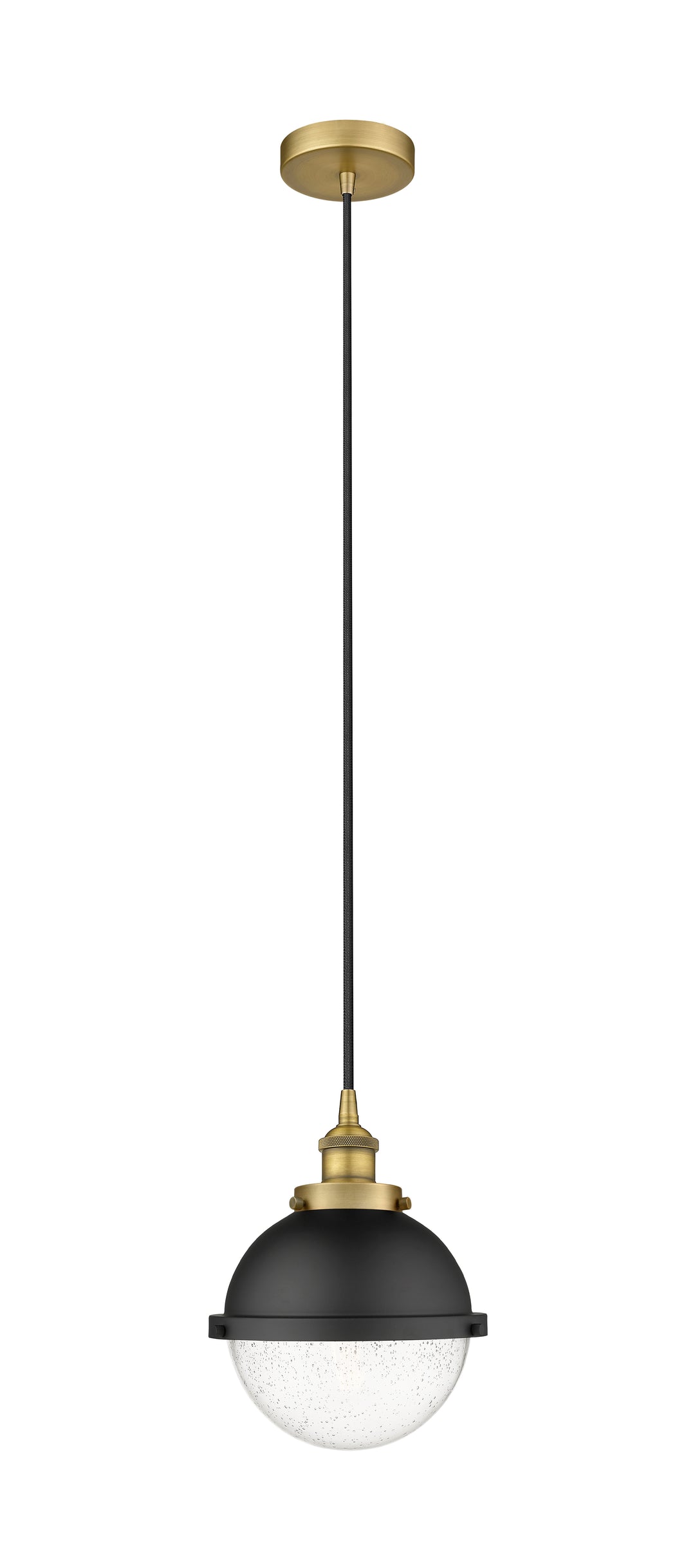 Innovations Downtown Urban 616-1PH-BB-HFS-84-BK Pendant Light - Brushed Brass