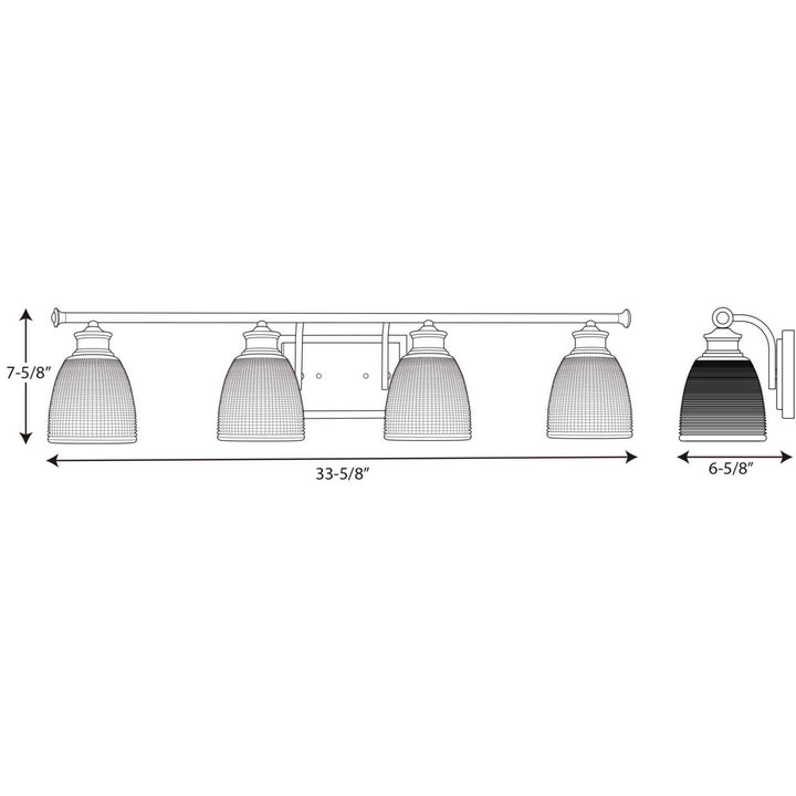 Progress Lucky P2118-15 Bath Vanity Light 34 in. wide - Polished Chrome