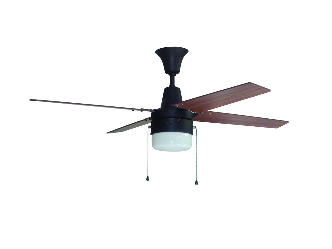 Craftmade Connery CON48ABZ4C1 Ceiling Fan 48 - Aged Bronze Brushed, Mahogany/Golden Maple/