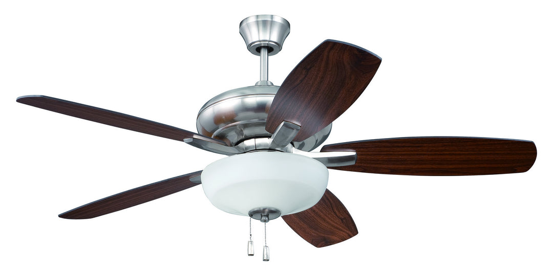 Craftmade Forza FZA52BNK5C1 Ceiling Fan 52 - Brushed Polished Nickel, Teak /Walnut/