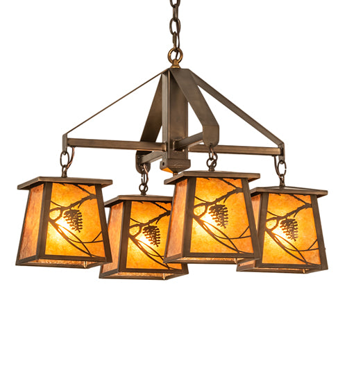 Meyda Tiffany Whispering Pines 67987 Chandelier Light - Antique Copper