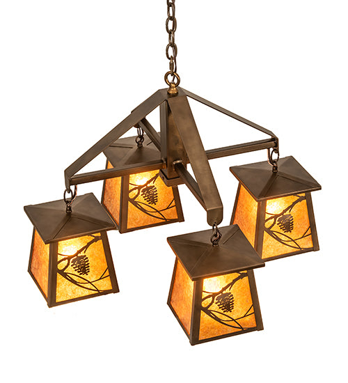 Meyda Tiffany Whispering Pines 67987 Chandelier Light - Antique Copper