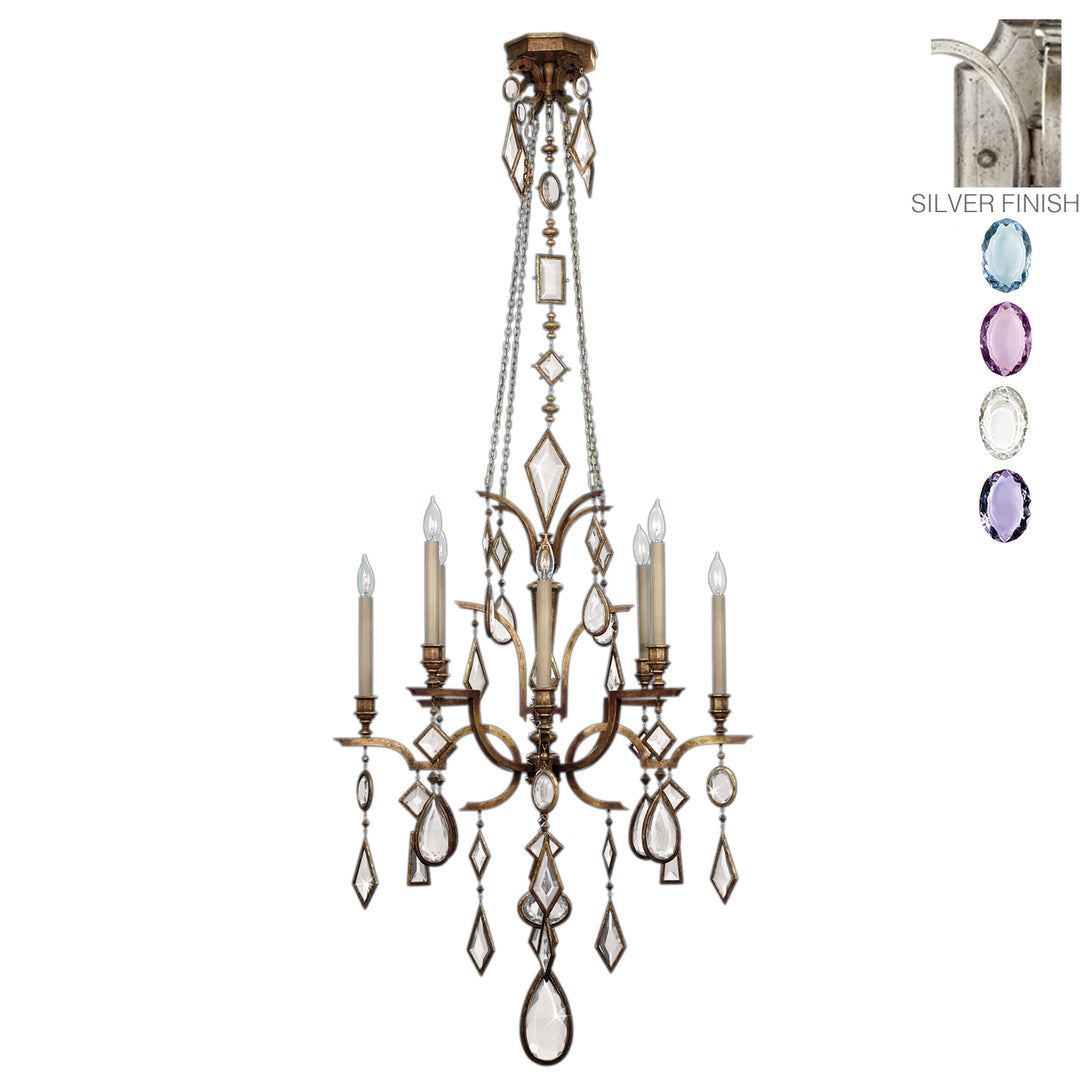 Fine Art Encased Gems 725440-1ST Chandelier Light - Silver