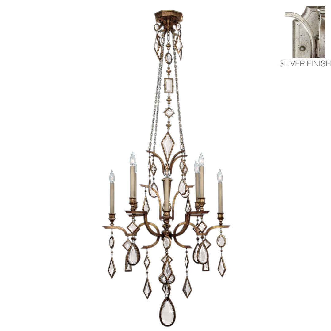 Fine Art Encased Gems 725440-3ST Chandelier Light - Silver
