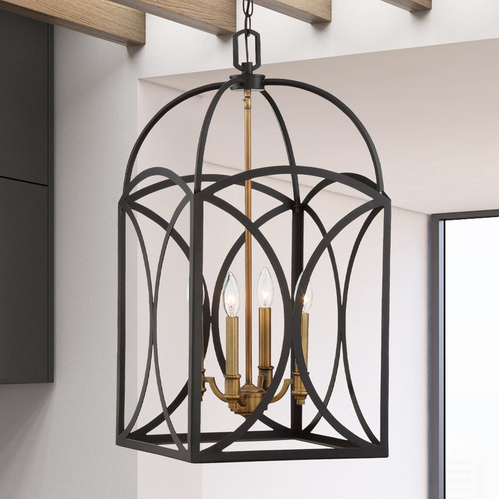 Savoy House Talbot 3-4081-4-79 Pendant Light - English Bronze and Warm Brass